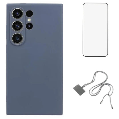 WANLONFENG RB1 Series For Samsung Galaxy S24 Ultra TPU Phone Case with Screen Protector+Lanyard