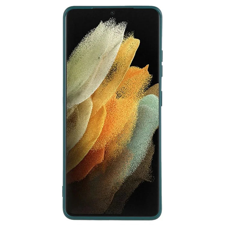 WANLONFENG RB1 Series For Samsung Galaxy S21 Ultra 5G Case TPU Soft Cover with Tempered Glass Film