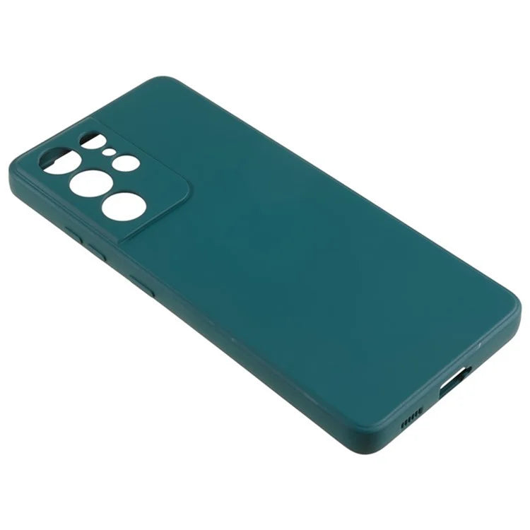 WANLONFENG RB1 Series For Samsung Galaxy S21 Ultra 5G Case TPU Soft Cover with Tempered Glass Film