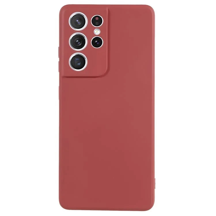 WANLONFENG RB1 Series For Samsung Galaxy S21 Ultra 5G Case TPU Soft Cover with Tempered Glass Film