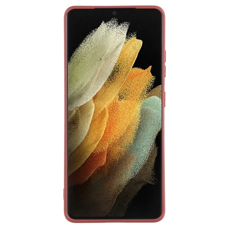 WANLONFENG RB1 Series For Samsung Galaxy S21 Ultra 5G Case TPU Soft Cover with Tempered Glass Film