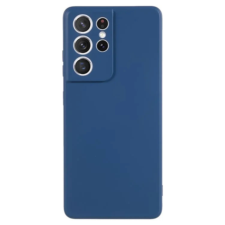 WANLONFENG RB1 Series For Samsung Galaxy S21 Ultra 5G Case TPU Soft Cover with Tempered Glass Film