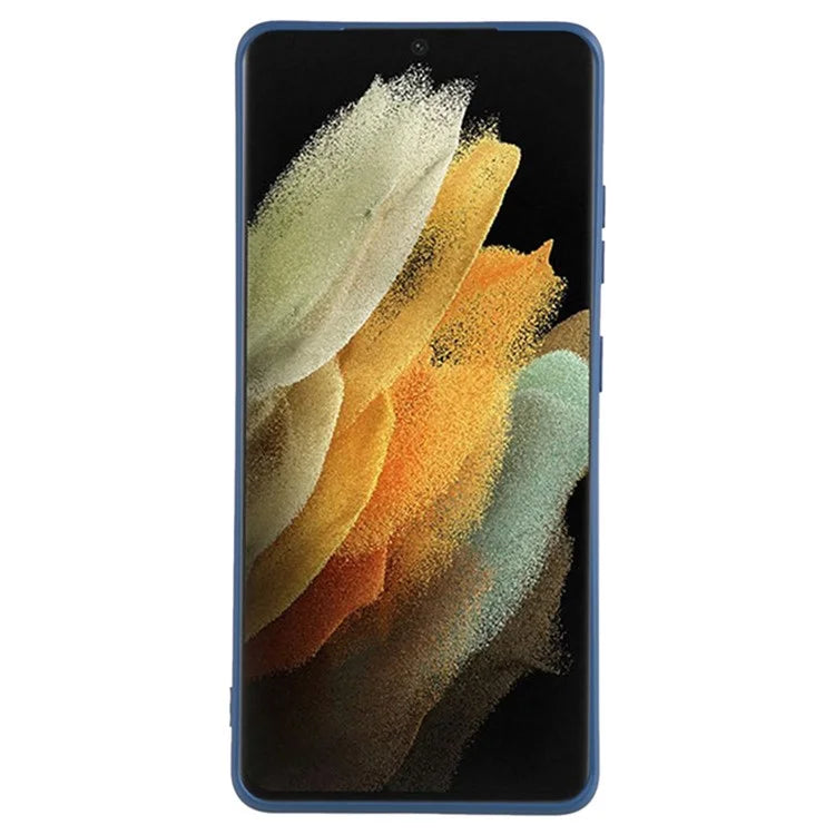WANLONFENG RB1 Series For Samsung Galaxy S21 Ultra 5G Case TPU Soft Cover with Tempered Glass Film