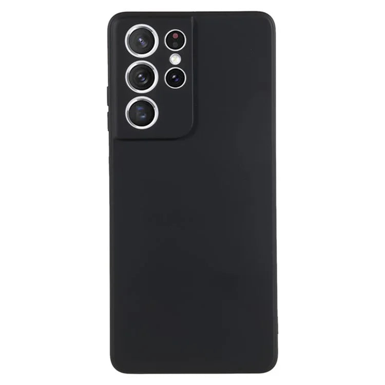 WANLONFENG RB1 Series For Samsung Galaxy S21 Ultra 5G Case TPU Soft Cover with Tempered Glass Film