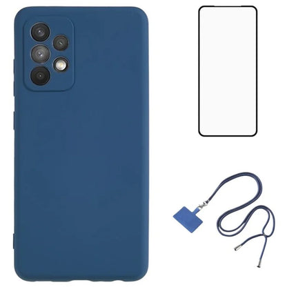 WANLONFENG RB1 Series For Samsung Galaxy A52 4G / 5G / A52s 5G TPU Phone Case  with Screen Protector