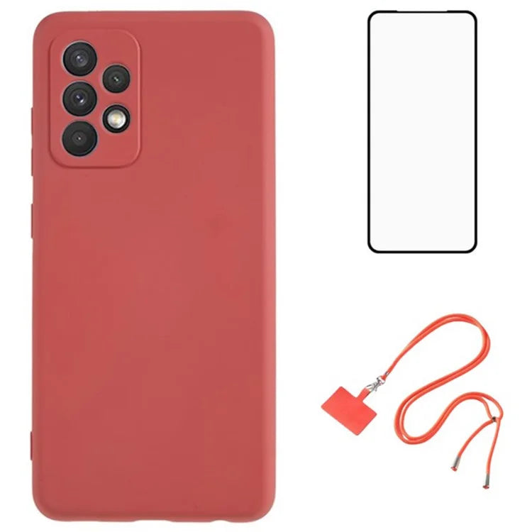 WANLONFENG RB1 Series For Samsung Galaxy A52 4G / 5G / A52s 5G TPU Phone Case  with Screen Protector
