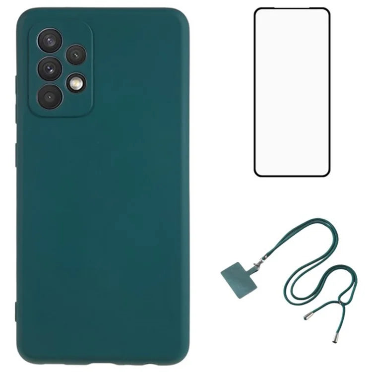 WANLONFENG RB1 Series For Samsung Galaxy A52 4G / 5G / A52s 5G TPU Phone Case  with Screen Protector