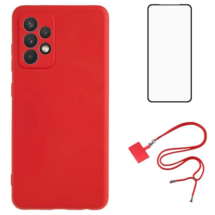 WANLONFENG RB1 Series For Samsung Galaxy A52 4G / 5G / A52s 5G TPU Phone Case  with Screen Protector