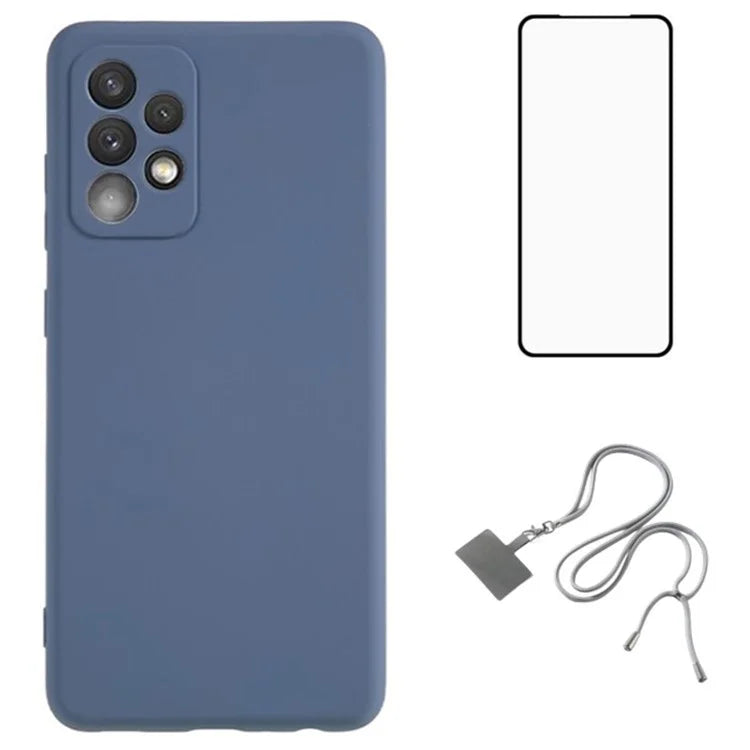 WANLONFENG RB1 Series For Samsung Galaxy A52 4G / 5G / A52s 5G TPU Phone Case  with Screen Protector