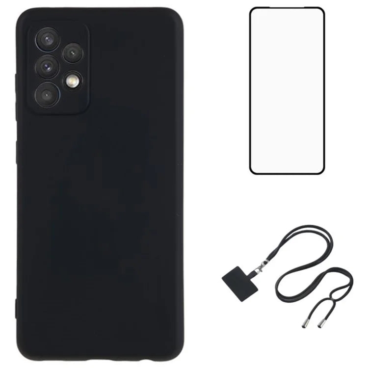 WANLONFENG RB1 Series For Samsung Galaxy A52 4G / 5G / A52s 5G TPU Phone Case  with Screen Protector