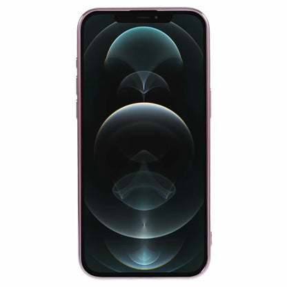 For iPhone 12 Pro TPU Case Electroplating Protective Phone Cover with Heart Chain Strap