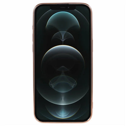For iPhone 12 Pro Max TPU Case with Heart Hand Strap Electroplating Phone Cover