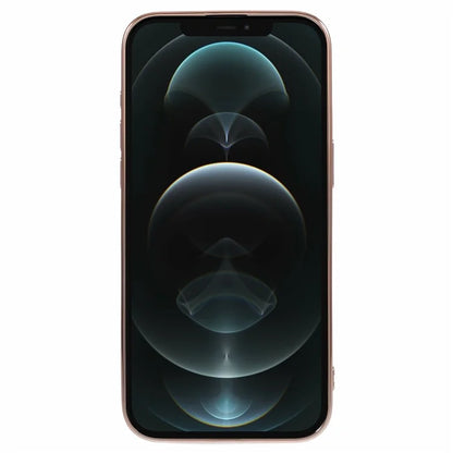 For iPhone 12 Pro Max TPU Case with Heart Hand Strap Electroplating Phone Cover