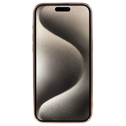 For iPhone 15 Pro Max Soft TPU Case Electroplating Slim Phone Cover with Strap