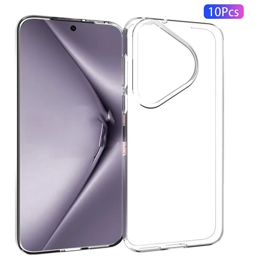 10Pcs / Pack For Huawei Pura 70 Pro / Pura 70 Pro+ Case Watermark-Free Anti-Scratch TPU Phone Cover