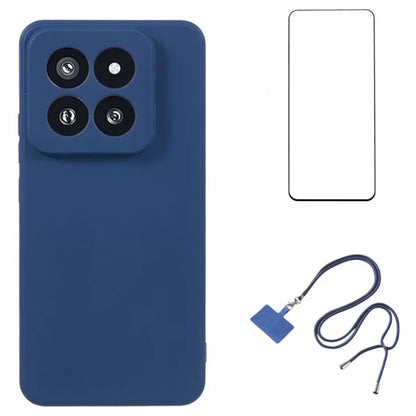 WANLONFENG RB1 Series For Xiaomi 14 Pro Shockproof Case with Screen Film, Slim TPU Phone Case