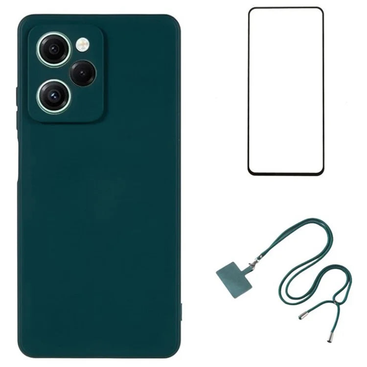 WANLONFENG RB1 Series For Xiaomi Redmi Note 12 Pro Speed 5G / Poco X5 Pro 5G Case TPU Phone Cover Drop ProtectionArmy Green