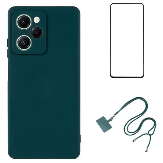 WANLONFENG RB1 Series For Xiaomi Redmi Note 12 Pro Speed 5G / Poco X5 Pro 5G Case TPU Phone Cover Drop ProtectionArmy Green