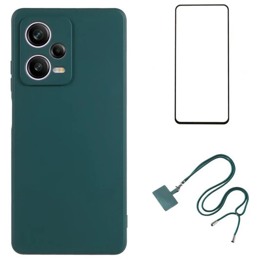 WANLONFENG RB1 Series For Xiaomi Redmi Note 12 Pro 5G Phone Case TPU Cover with Screen Film