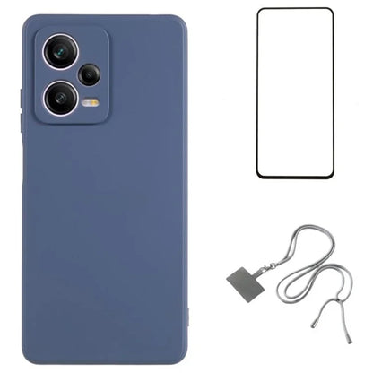 WANLONFENG RB1 Series For Xiaomi Redmi Note 12 Pro 5G Phone Case TPU Cover with Screen Film