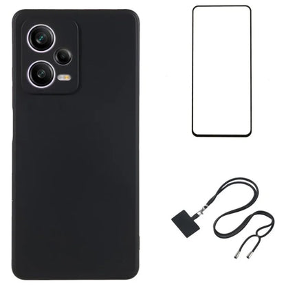 WANLONFENG RB1 Series For Xiaomi Redmi Note 12 Pro 5G Phone Case TPU Cover with Screen Film