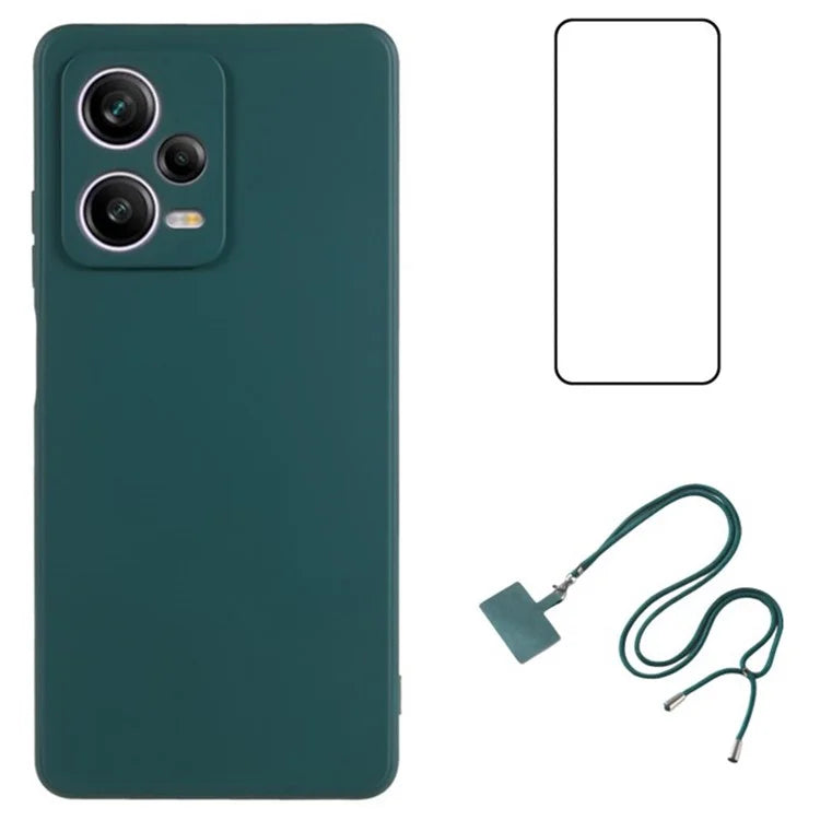 WANLONFENG RB1 Series For Xiaomi Redmi Note 12 Pro+ 5G Case with Screen Protector TPU Phone Cover