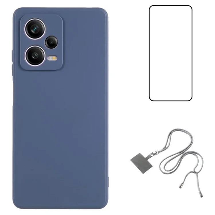 WANLONFENG RB1 Series For Xiaomi Redmi Note 12 Pro+ 5G Case with Screen Protector TPU Phone Cover