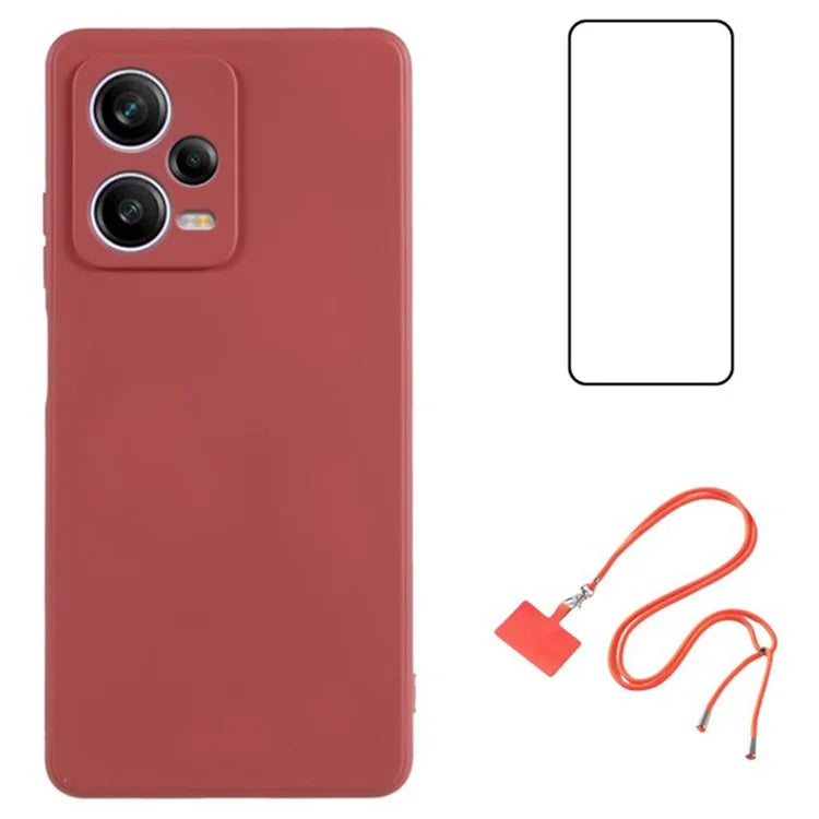WANLONFENG RB1 Series For Xiaomi Redmi Note 12 Pro+ 5G Case with Screen Protector TPU Phone Cover