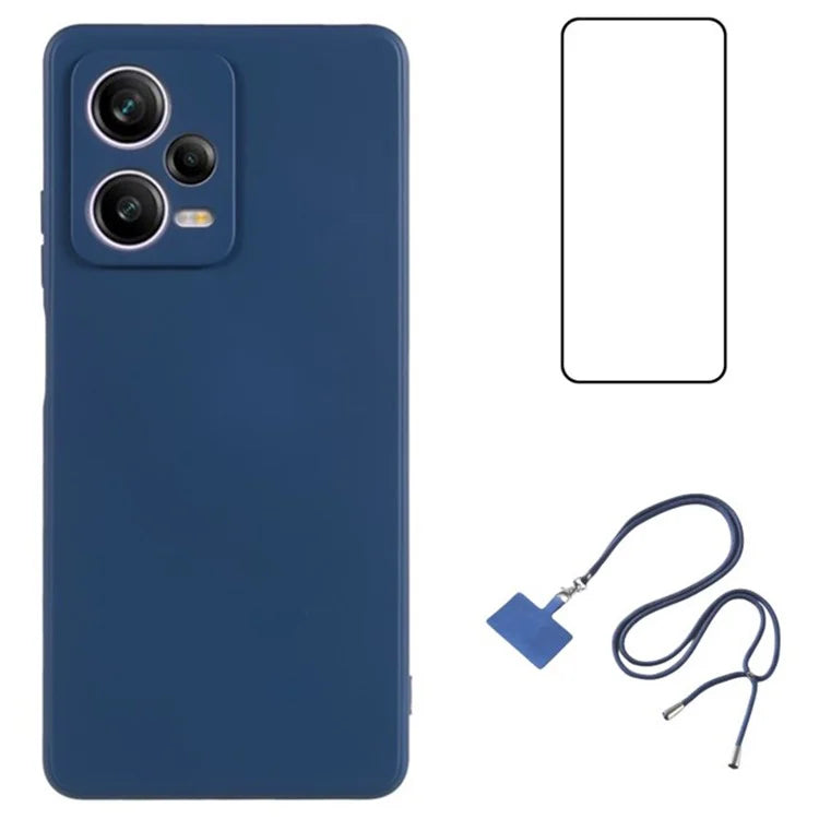 WANLONFENG RB1 Series For Xiaomi Redmi Note 12 Pro+ 5G Case with Screen Protector TPU Phone Cover