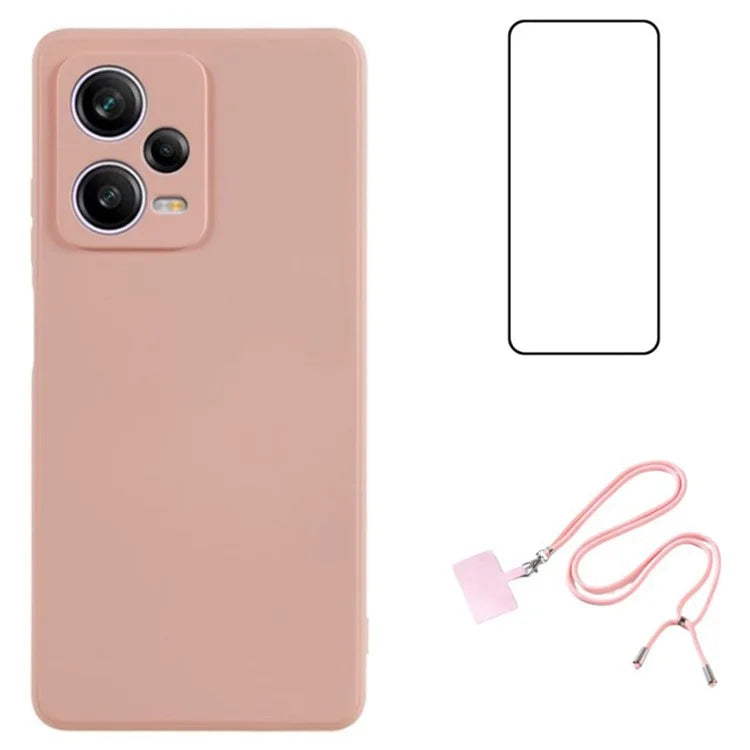 WANLONFENG RB1 Series For Xiaomi Redmi Note 12 Pro+ 5G Case with Screen Protector TPU Phone Cover