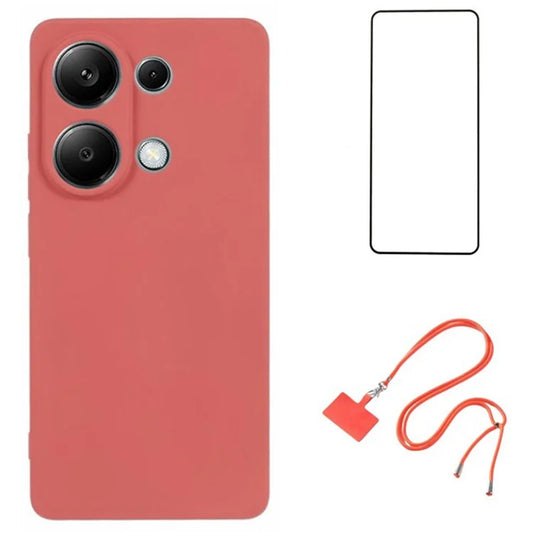 WANLONFENG RB1 Series For Xiaomi Redmi Note 13 Pro 4G / Poco M6 Pro 4G TPU Case with Screen Protector