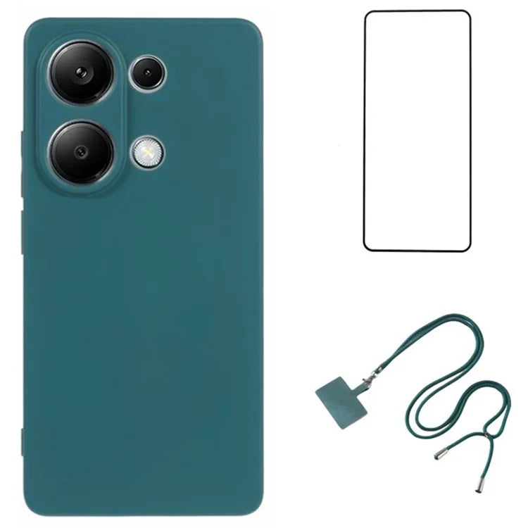 WANLONFENG RB1 Series For Xiaomi Redmi Note 13 Pro 4G / Poco M6 Pro 4G TPU Case with Screen Protector