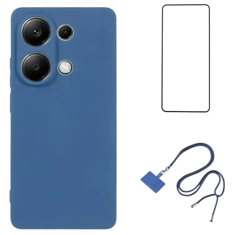WANLONFENG RB1 Series For Xiaomi Redmi Note 13 Pro 4G / Poco M6 Pro 4G TPU Case with Screen Protector