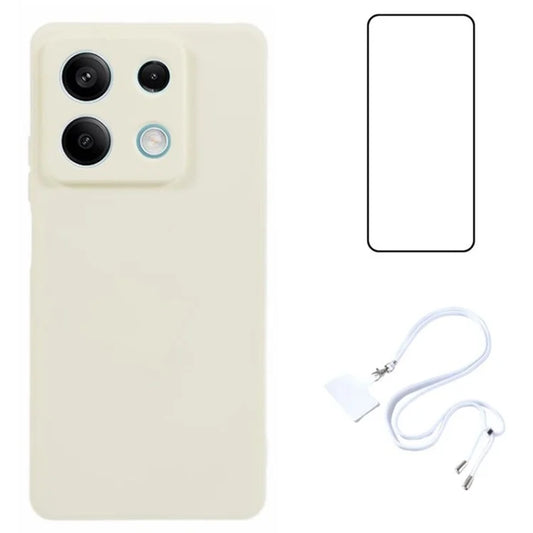 WANLONFENG RB1 Series For Xiaomi Redmi Note 13 Pro 5G / Poco X6 5G TPU Case Phone Cover with Screen Film