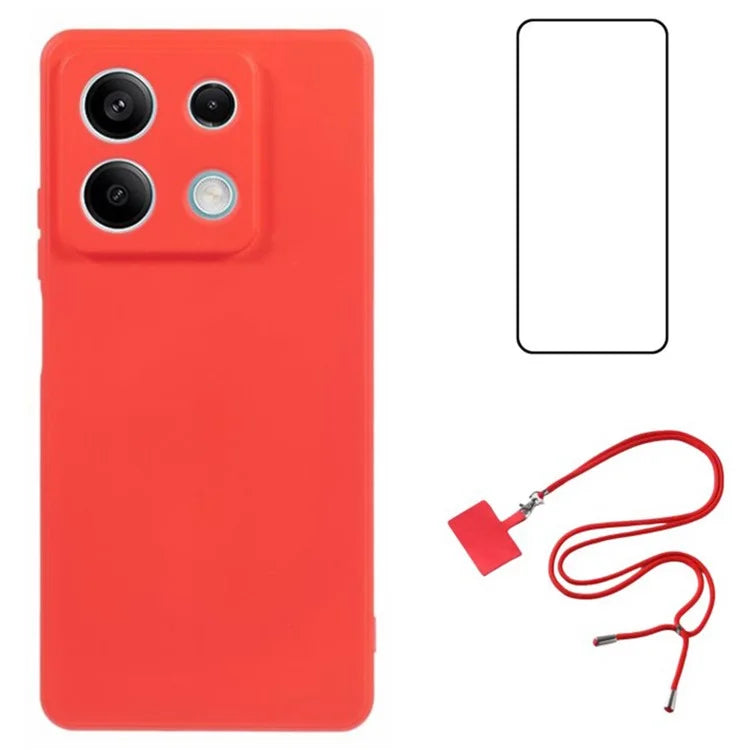 WANLONFENG RB1 Series For Xiaomi Redmi Note 13 Pro 5G / Poco X6 5G TPU Case Phone Cover with Screen Film