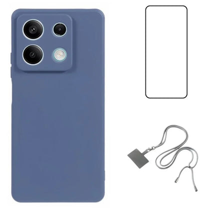 WANLONFENG RB1 Series For Xiaomi Redmi Note 13 Pro 5G / Poco X6 5G TPU Case Phone Cover with Screen Film