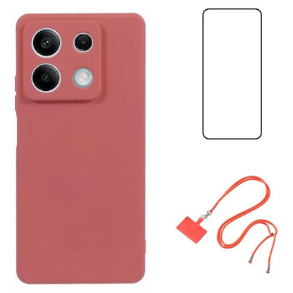 WANLONFENG RB1 Series For Xiaomi Redmi Note 13 Pro 5G / Poco X6 5G TPU Case Phone Cover with Screen Film