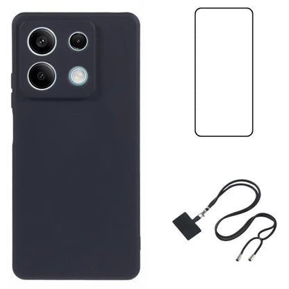 WANLONFENG RB1 Series For Xiaomi Redmi Note 13 Pro 5G / Poco X6 5G TPU Case Phone Cover with Screen Film