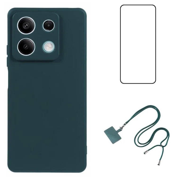 WANLONFENG RB1 Series For Xiaomi Redmi Note 13 Pro 5G / Poco X6 5G TPU Case Phone Cover with Screen Film