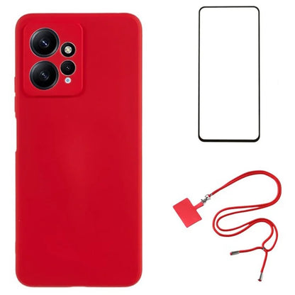 WANLONFENG RB1 Series For Xiaomi Redmi Note 12 4G Case Anti-Drop Soft TPU Phone Cover with Screen Film