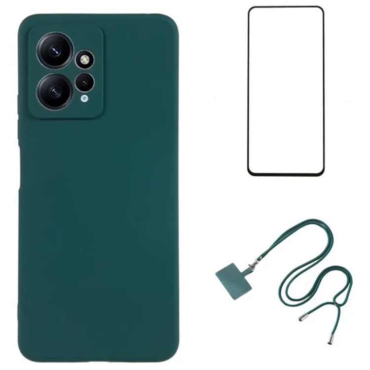 WANLONFENG RB1 Series For Xiaomi Redmi Note 12 4G Case Anti-Drop Soft TPU Phone Cover with Screen Film
