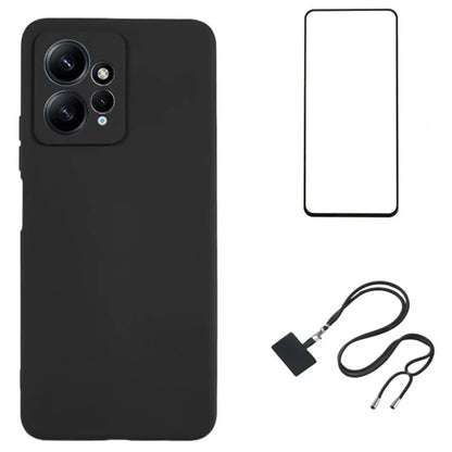 WANLONFENG RB1 Series For Xiaomi Redmi Note 12 4G Case Anti-Drop Soft TPU Phone Cover with Screen Film