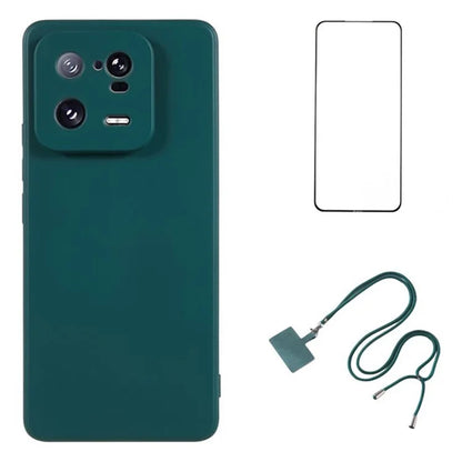 WANLONFENG RB1 Series For Xiaomi 13 Pro 5G Case with HD Screen Protector TPU Back Cover