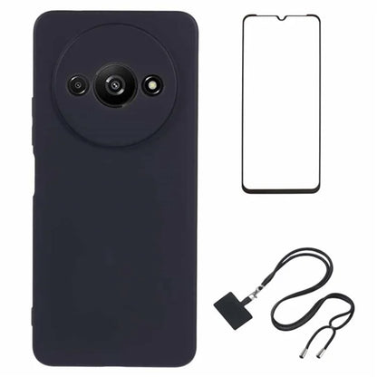 WANLONFENG RB1 Series For Xiaomi Redmi A3 / Poco C61 4G Case Soft TPU Non-Slip Phone Cover with Strap