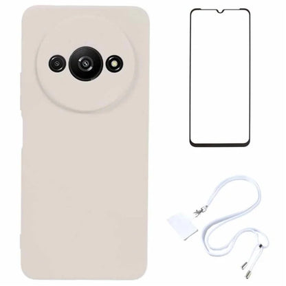 WANLONFENG RB1 Series For Xiaomi Redmi A3 / Poco C61 4G Case Soft TPU Non-Slip Phone Cover with Strap