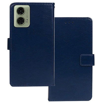 IDEWEI for Motorola Moto E14 4G / G04 4G / G04s 4G / G24 4G Case Crazy Horse Texture Leather Phone Cover with 3 Card Slots