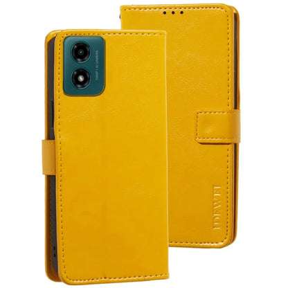 IDEWEI For Motorola Moto E14 4G / G04 4G / G04s 4G / G24 4G Case Crazy Horse Texture Leather Wallet Cover