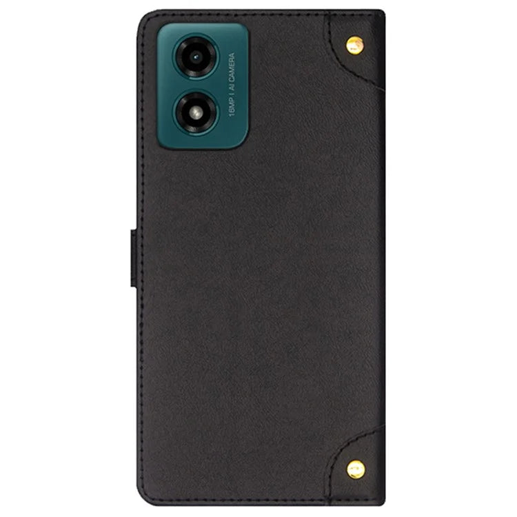 IDEWEI For Motorola Moto E14 4G / G04 4G / G04s 4G / G24 4G Case Leather Phone Cover with Card Slots