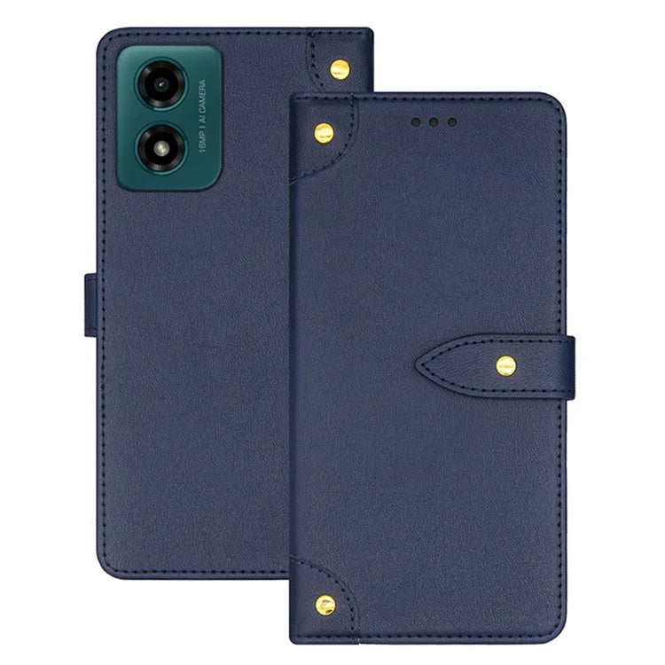 IDEWEI For Motorola Moto E14 4G / G04 4G / G04s 4G / G24 4G Case Leather Phone Cover with Card Slots