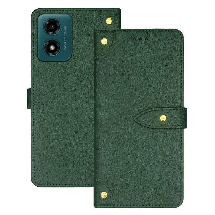 IDEWEI For Motorola Moto E14 4G / G04 4G / G04s 4G / G24 4G Case Leather Phone Cover with Card Slots